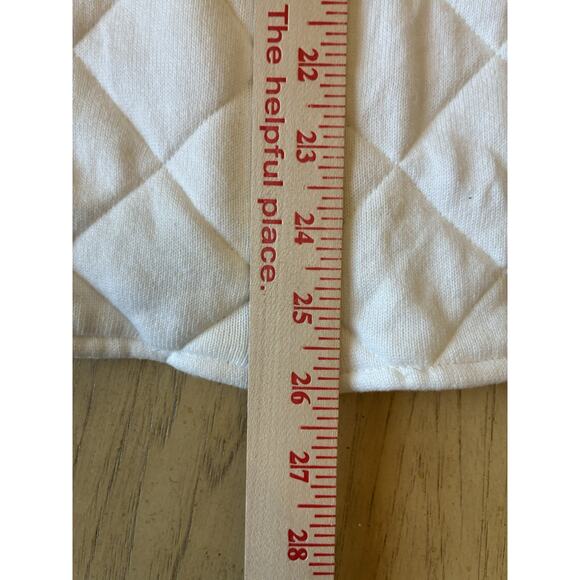 VTG RALPH LAUREN QUILTED FLEECE FUR Collar Hollywood Glam Corporate Ivory RARE M - Picture 7 of 16
